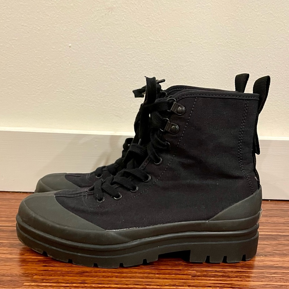 Everlane The Canvas Utility Boot black size 7.5 VGUC